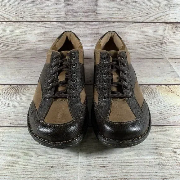 Born Monica Womens Size 8 Oxford Lace Up Shoes Sneakers Tan Brown Leather Walk - Picture 3 of 9